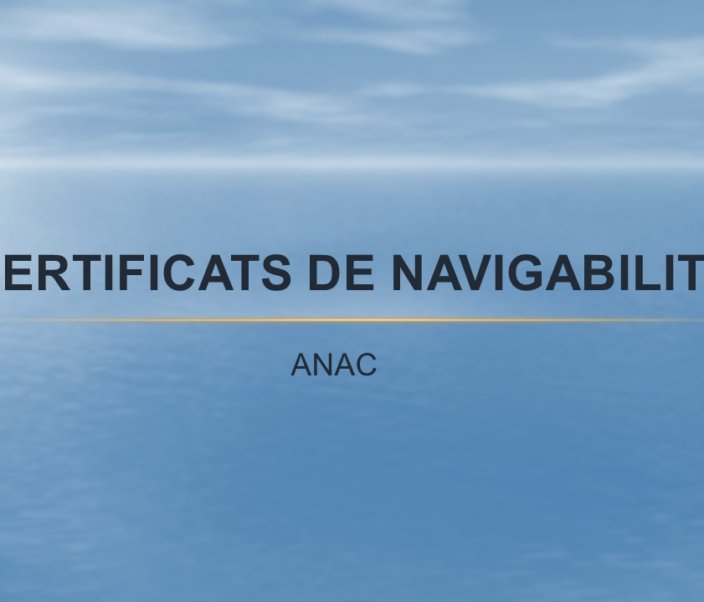 Certificats De Navigability